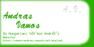 andras vamos business card